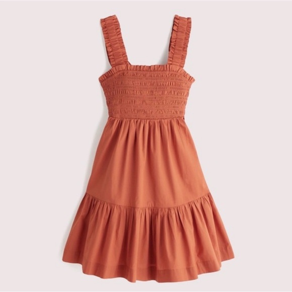 Abercrombie & Fitch Smocked Bodice Easy Mini Dress - Picture 1 of 5